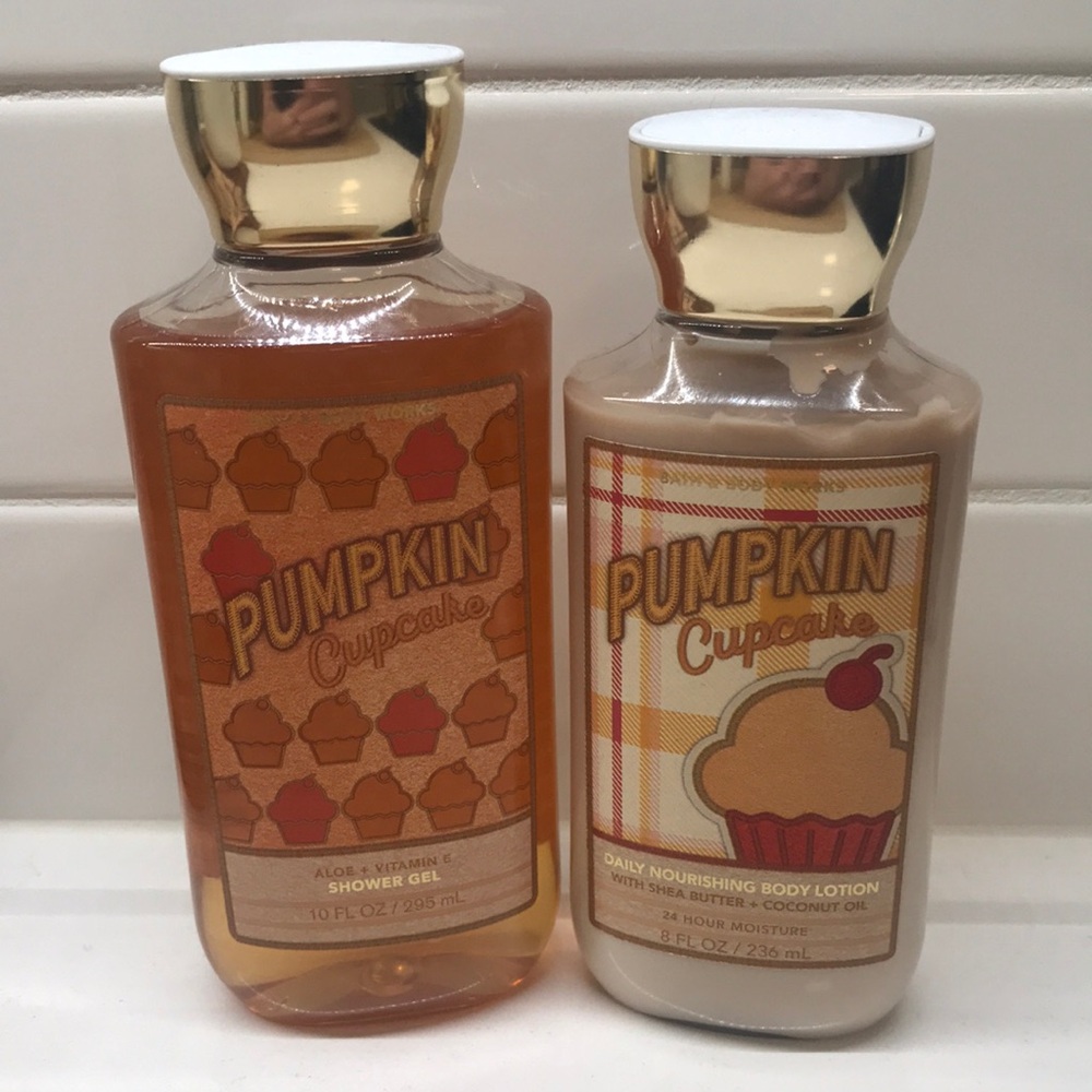 NWT!RARE!BBW Pumpkin 🧁 Cupcake Body Wash & Body Lotion